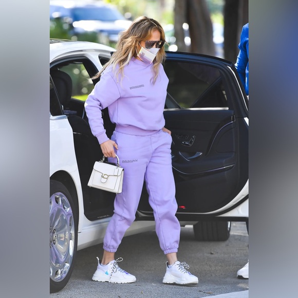 Pangaia heavyweight recycled cotton set in Orchid Purple, size M/S - Picture 3 of 15